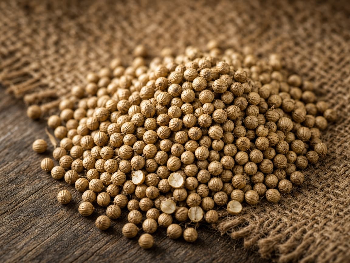 Indian coriander seeds